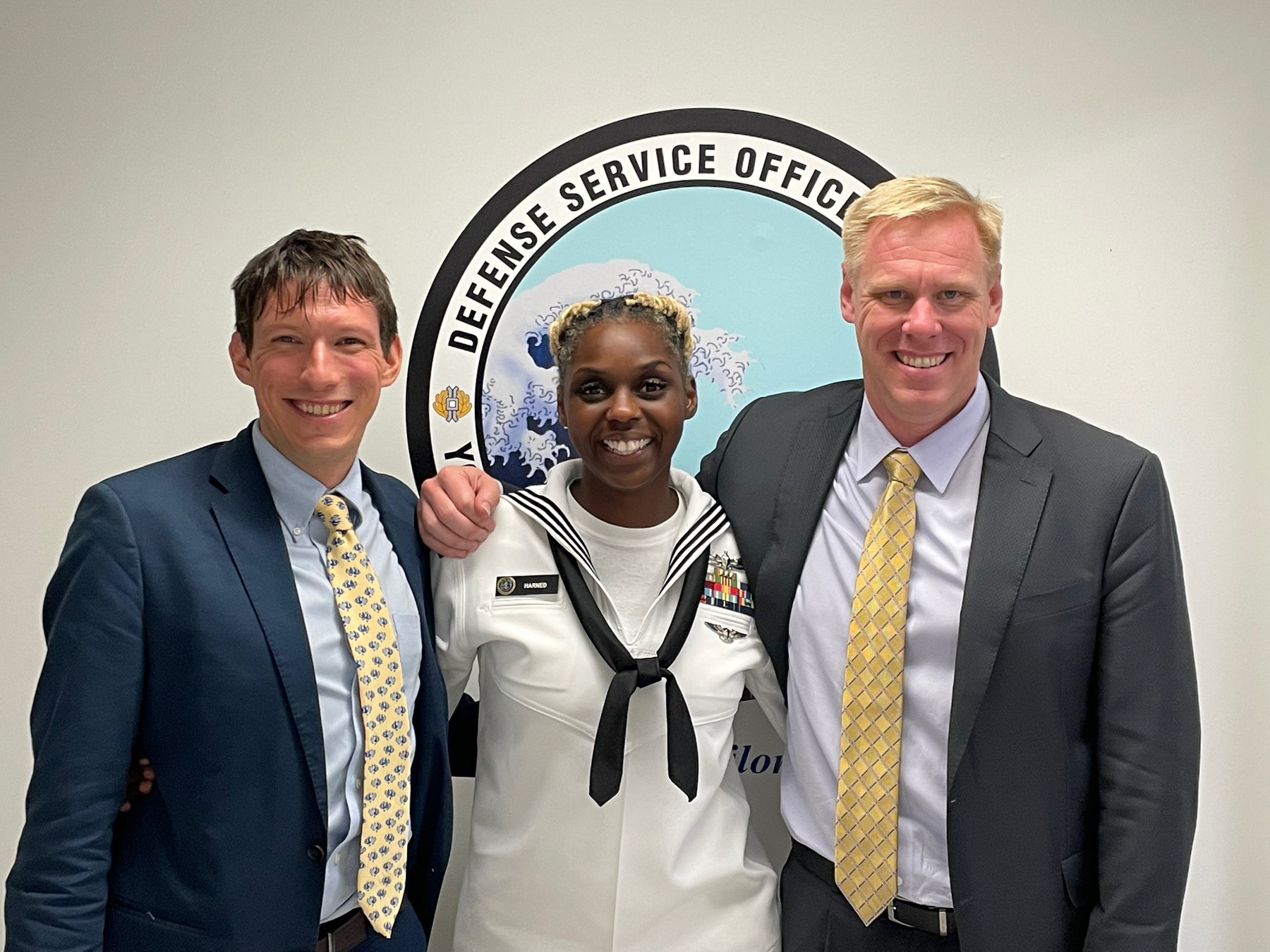 Tim Bilecki and Ben Gold with a Navy client.