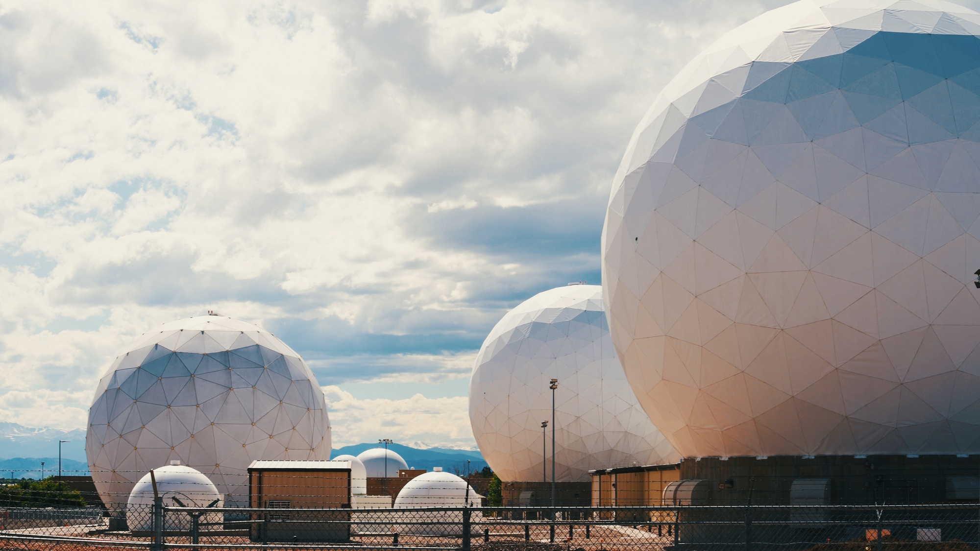 Radomes at Buckley Space Force Base (2020).