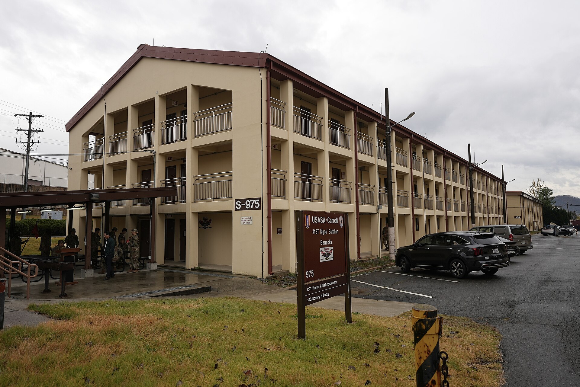 The completed barracks at Camp Carroll, South Korea (2024).
