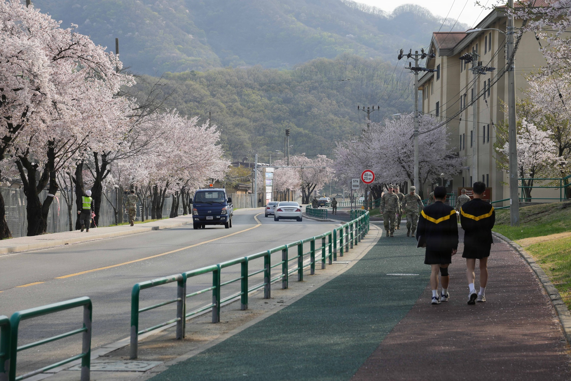 Camp Casey beside Tribute Park in spring (2026).