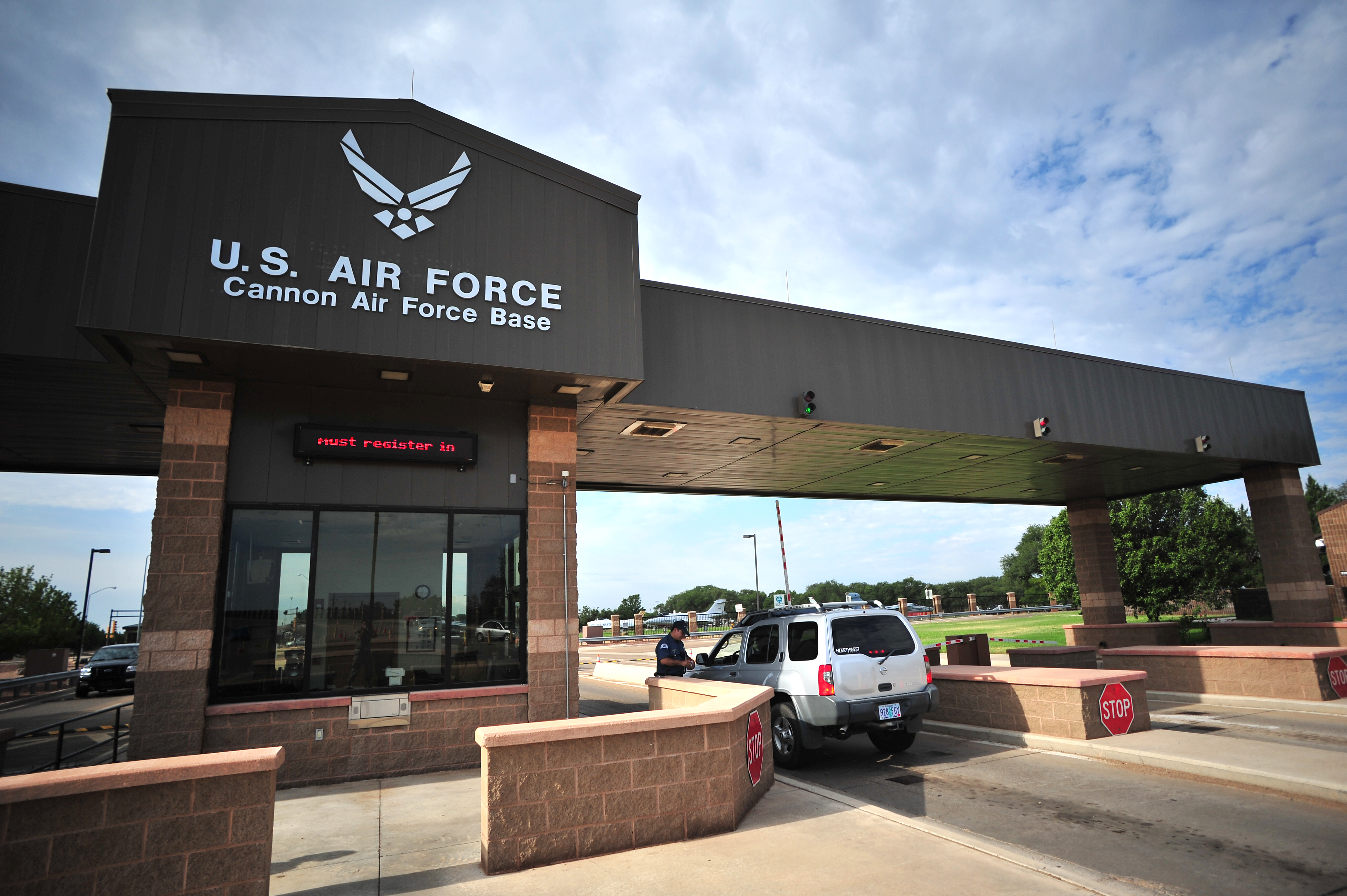 The entrance at Cannon Air Force Base, New Mexico (2012).