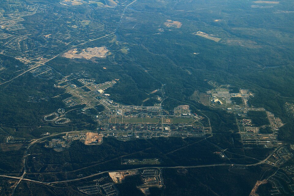 An aerial view of the NSA facility at Fort Gordon (2015).