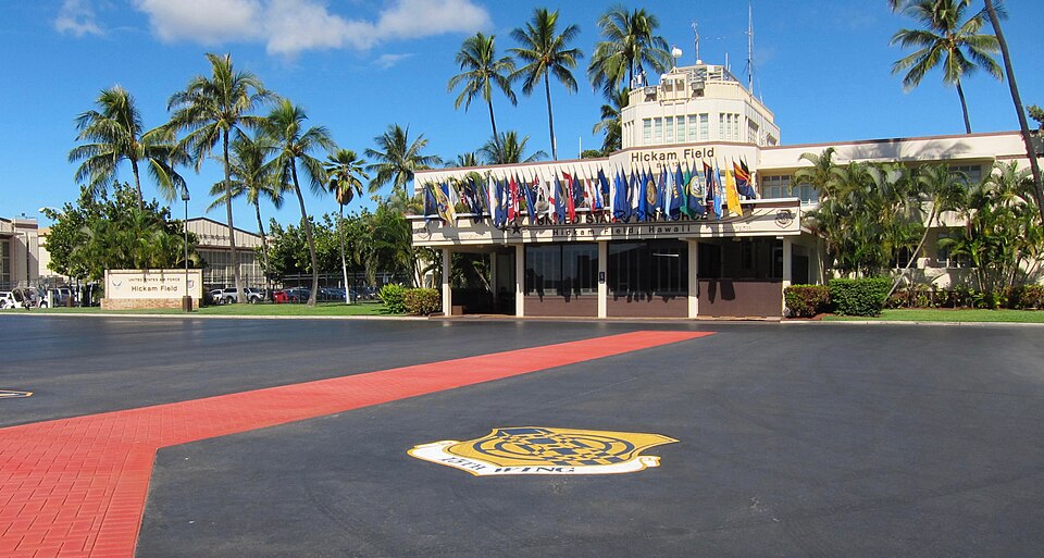 The historic base operations building at Hickam (2010).