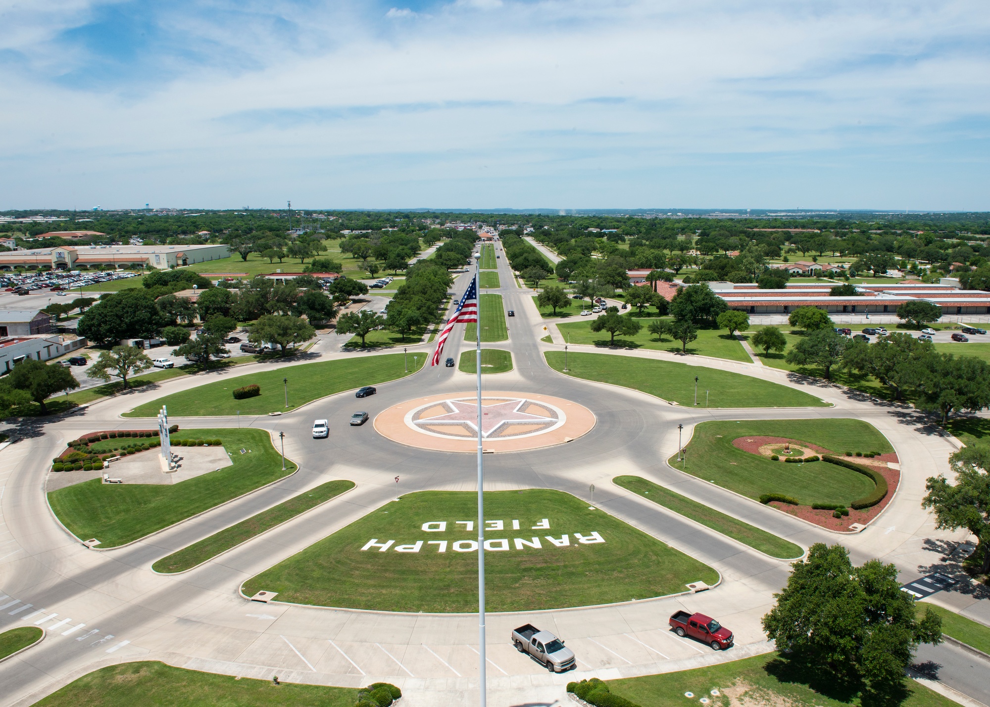 Joint Base San Antonio-Randolph, seen from the Taj (2016).