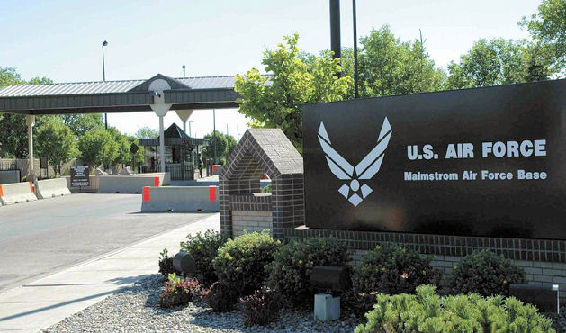 The main entrance at Malmstrom Air Force Base, Montana.