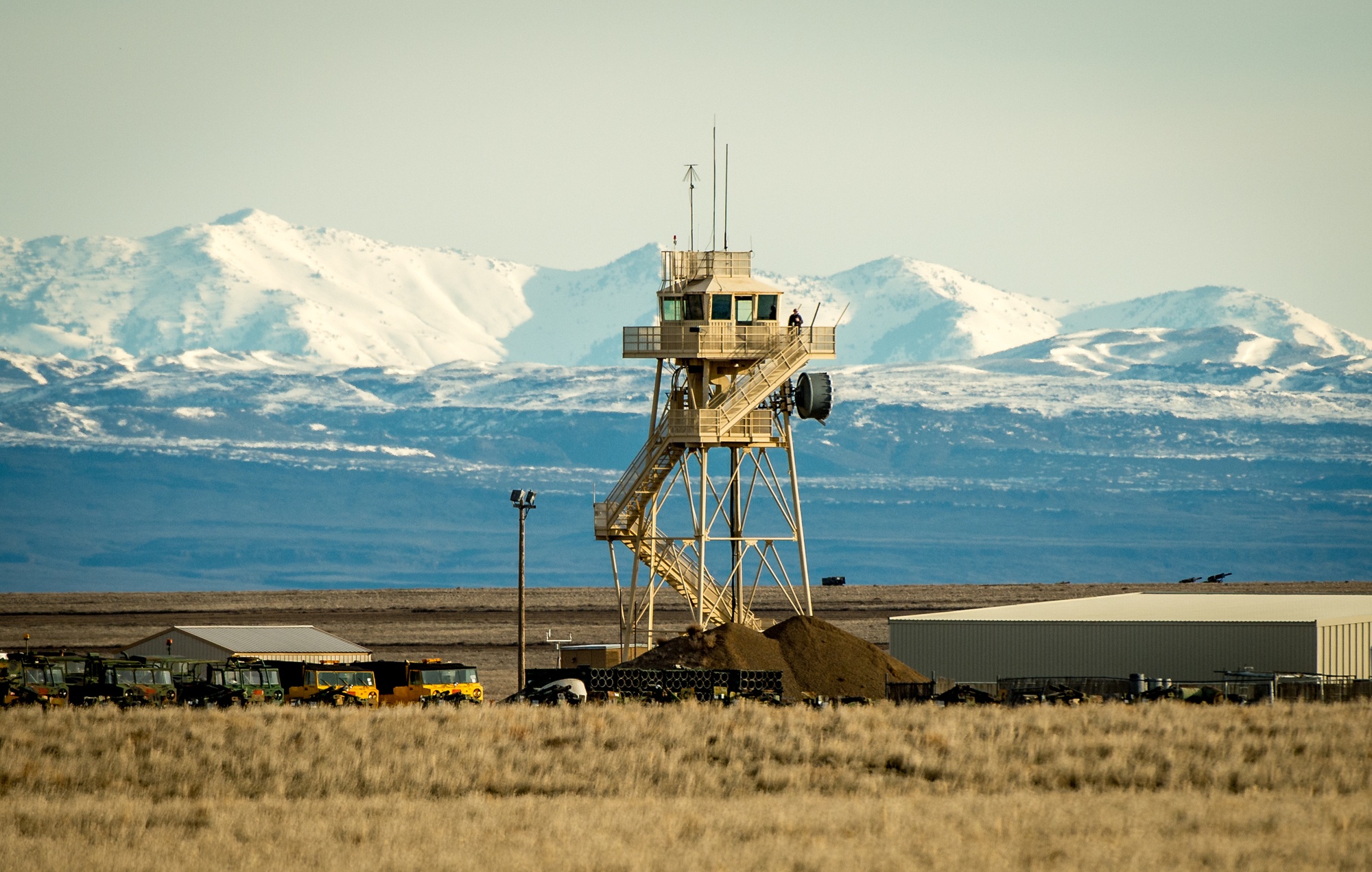The Saylor Creek Range observation tower, part of the Mountain Home Air Force Base complex (2016).