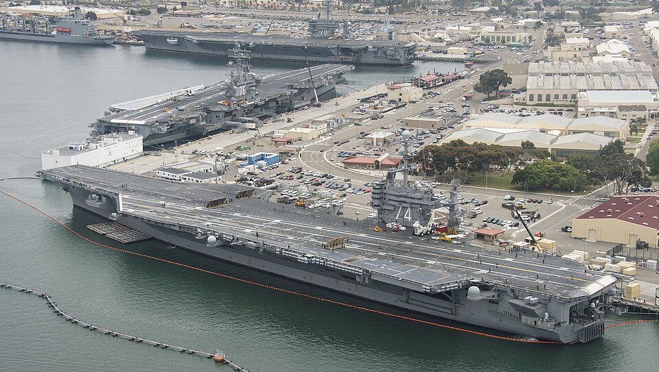 Aircraft carriers at NAS North Island (2015).