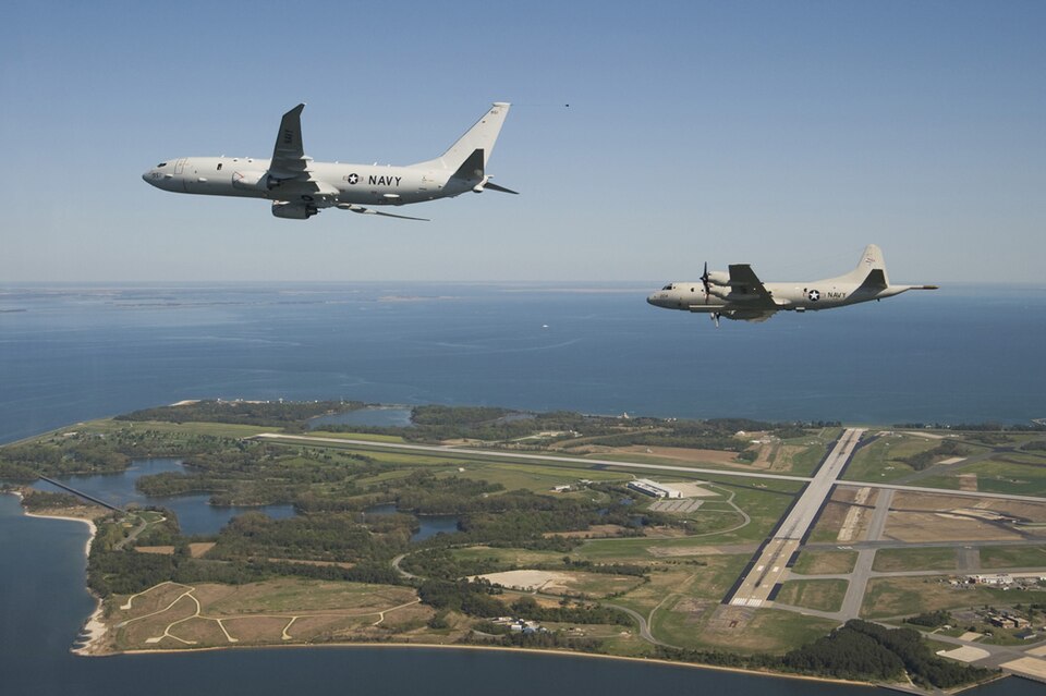 Aircraft approaching Naval Air Station Patuxent River (2010).