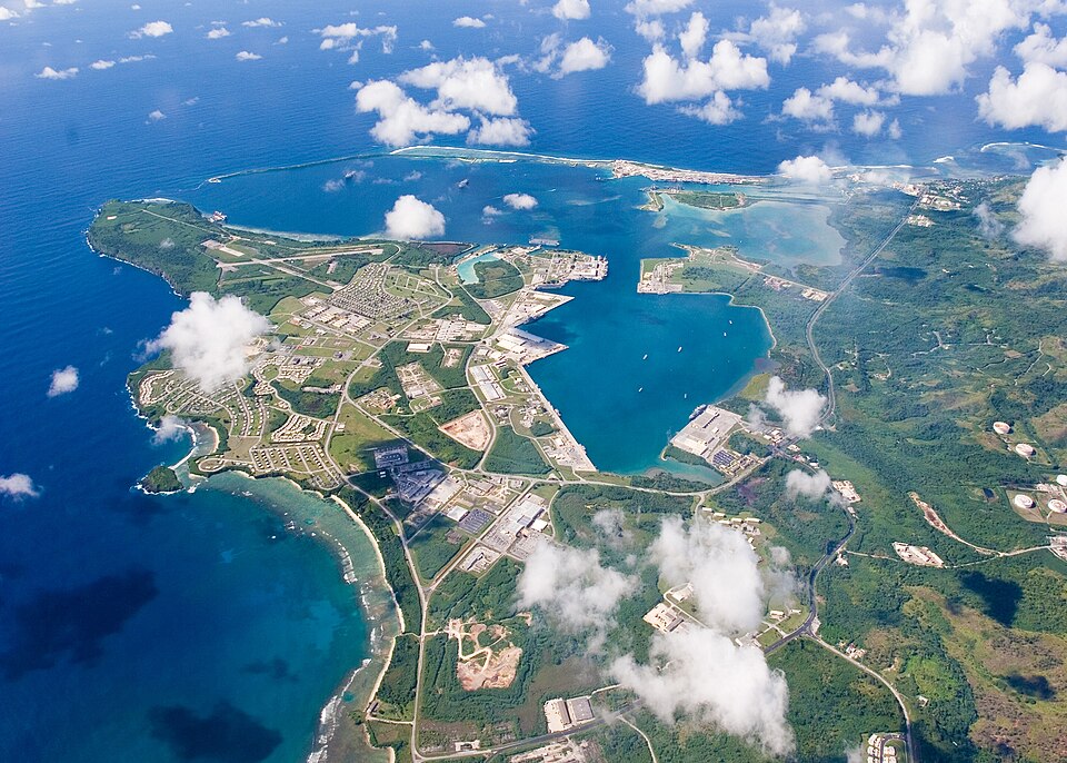 An aerial view of Naval Base Guam (2006).