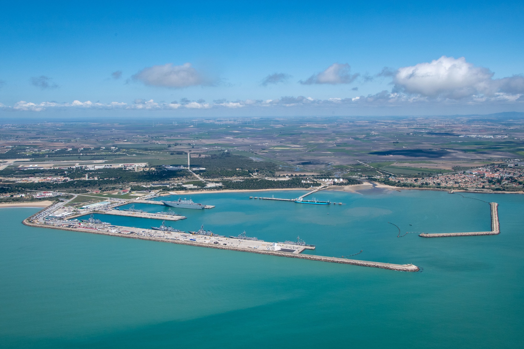 An aerial view of Naval Station Rota (2022).
