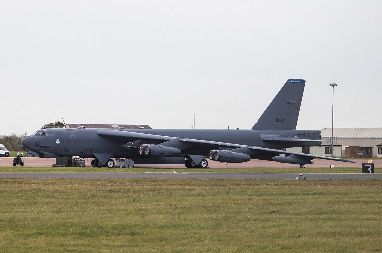 A B-52H at RAF Fairford, England (2019).