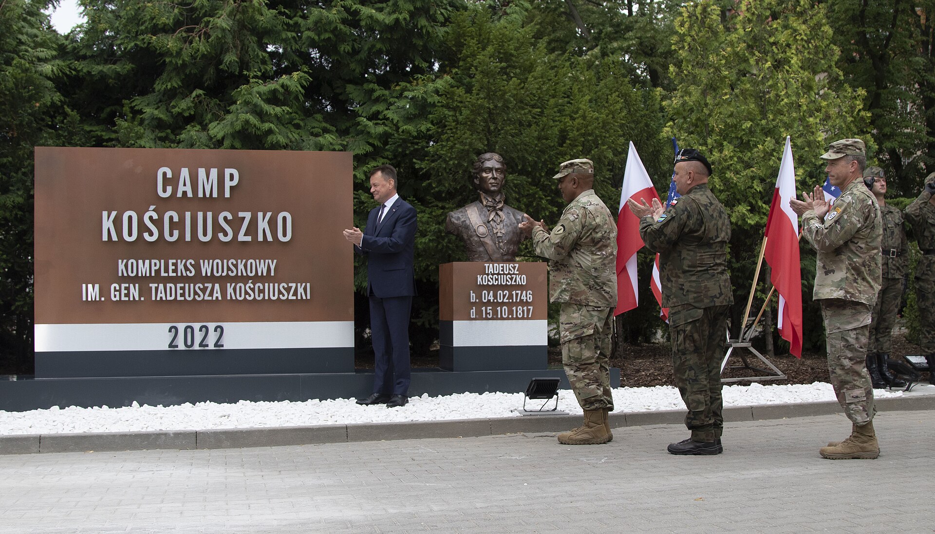 The naming ceremony at Camp Kościuszko in Poznań, Poland (2022).