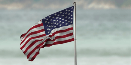 American flag in Hawaii
