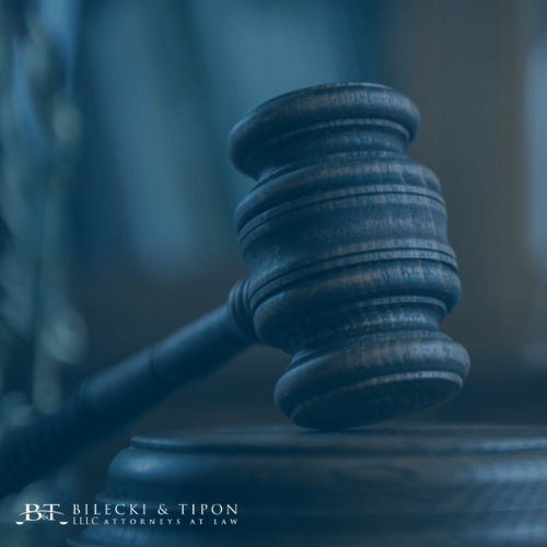 Gavel in a courtroom