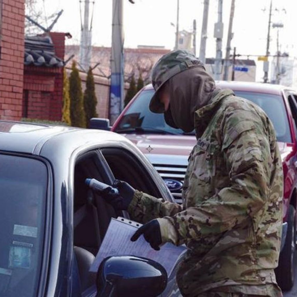 A soldier with the 25th Transportation Battalion c A soldier with the 25th Transportation Battalion c