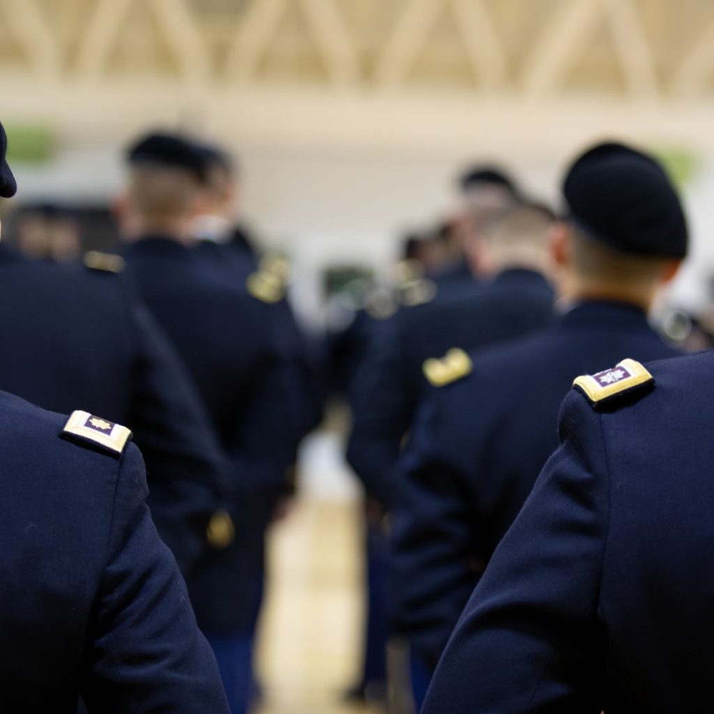 Fort Knox in-ranks inspection 1800 Fort Knox in-ranks inspection 1800